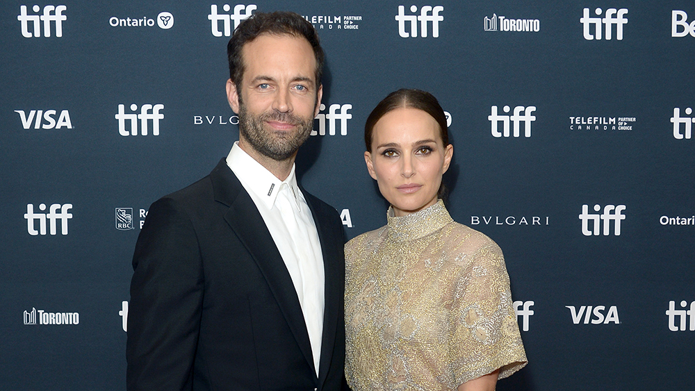 TORONTO, ONTARIO - SEPTEMBER 11: (L-R) Benjamin Millepied and Natalie Portman attends the