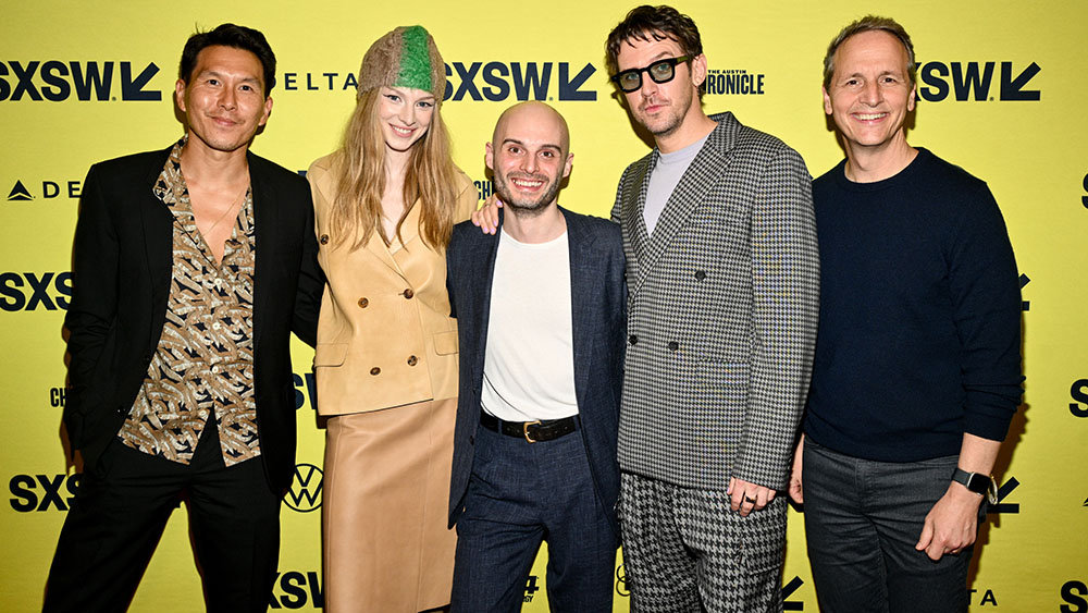 Ken Kao, Hunter Schafer, Tilman Singer, Dan Stevens and Tom Quinn at the premiere of