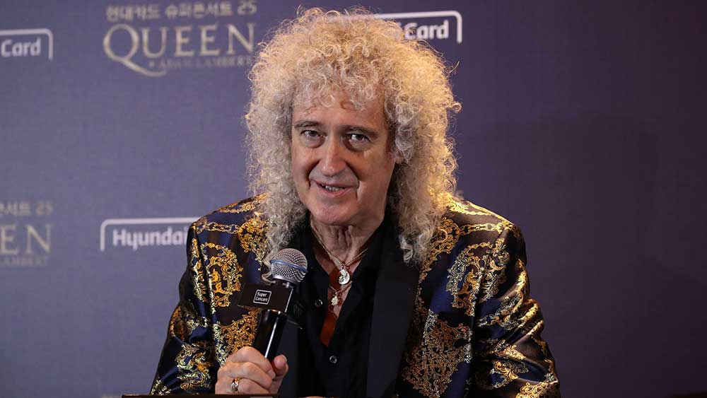 Brian May of Queen attends the press conference ahead of the Rhapsody Tour at the Conrad Hotel in Seoul, South Korea, 16 January 2020. The band Queen is in Seoul for their Asian leg of