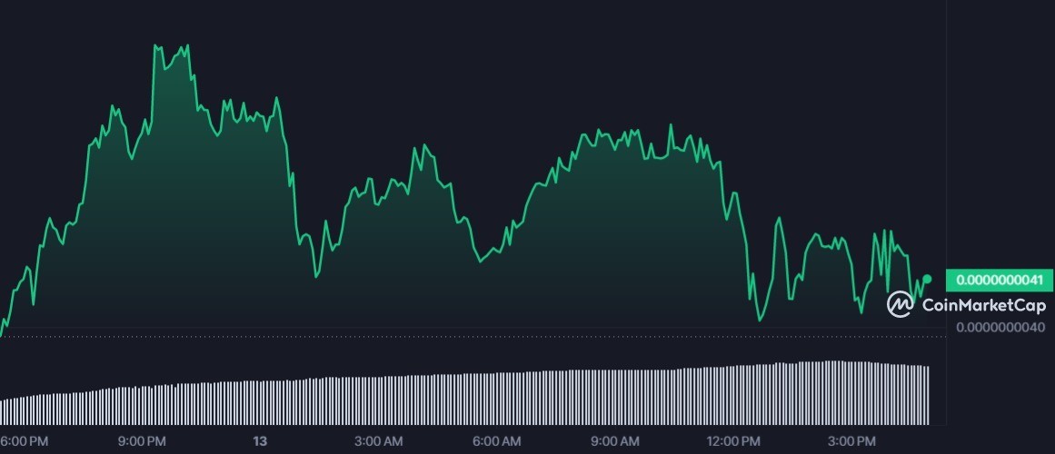 BabyDoge 1D graph coinmarketcap