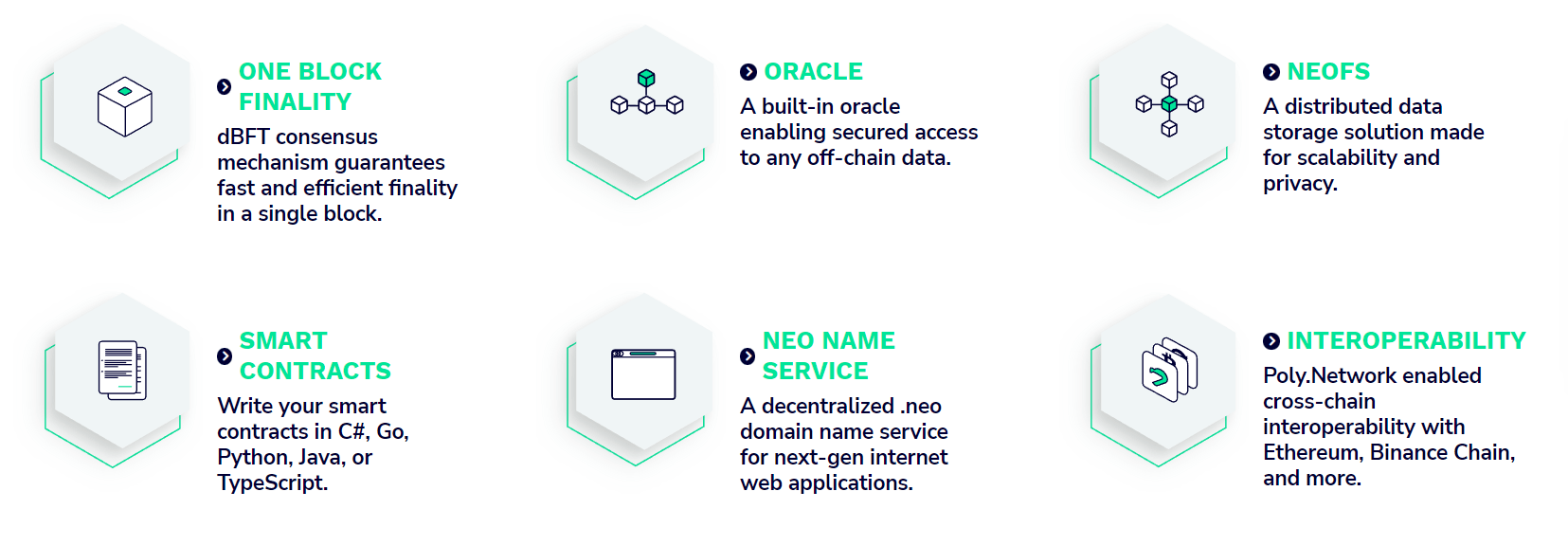 ميزات شبكة Neo