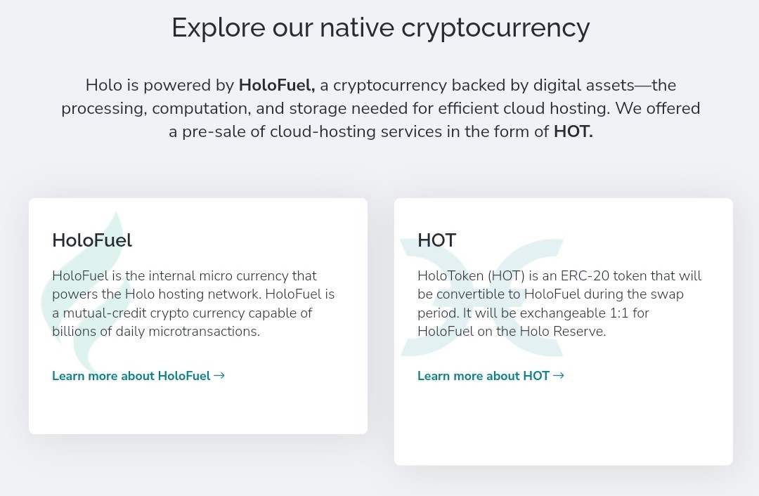 نوعي العملات الرقمية الخاص بشبكة Holo