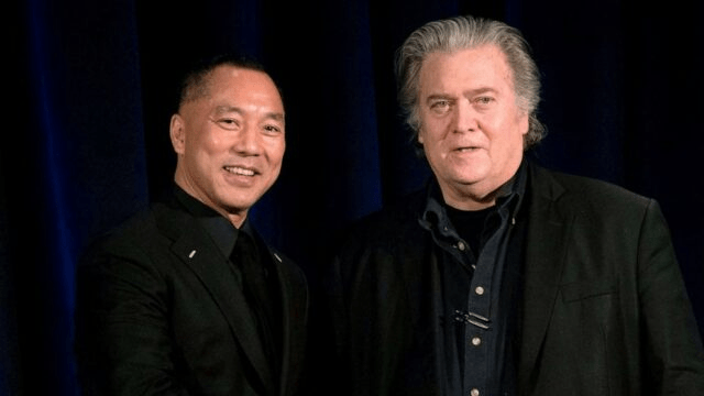 صورة تجمع Guo Wengui وSteve Bannon