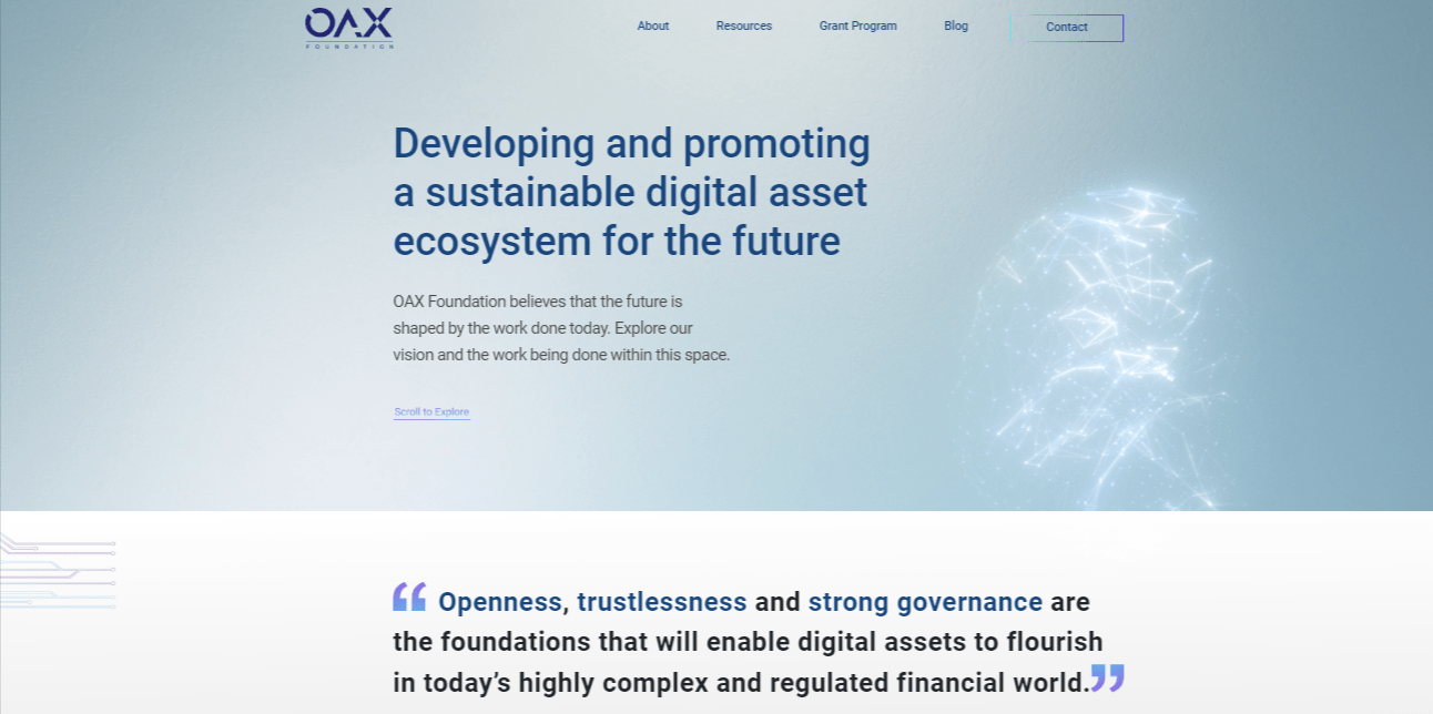 الواجهة الرئيسية لموقع منصة openANX