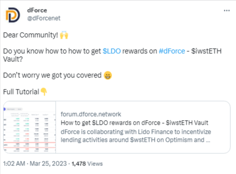 منصة dForce تذكر بحدث توزيع مكافآت