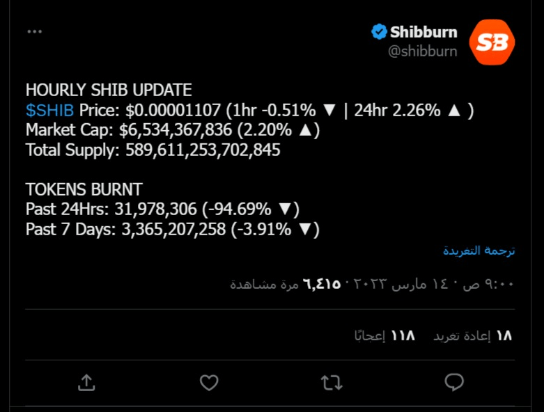 حساب Shibburn على موقع تويتر