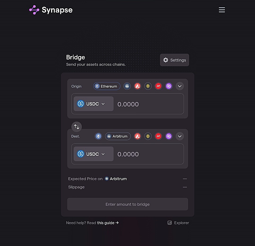 جسر شبكة Synapse اللامركزية