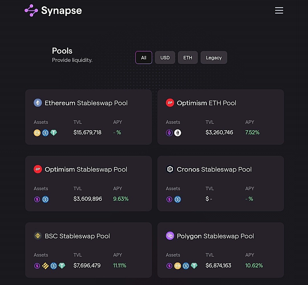 مجمع السيولة الخاصة بشبكة Synapse