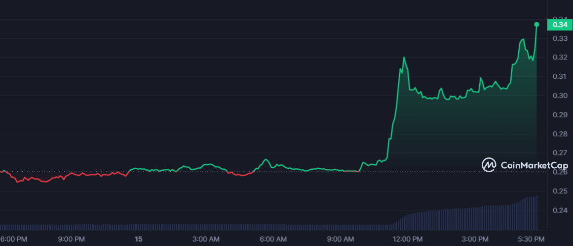 OAX 1D graph coinmarketcap