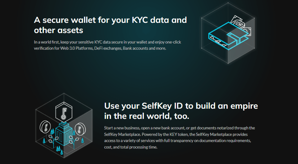 منصة SelfKey  توفر محفظة آمنة ومعرف خاص بالمستخدم يمكنه من البناء
