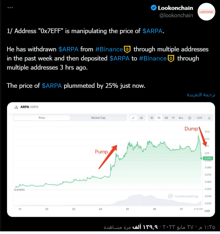 منصة تحليل البيانات lookonchain