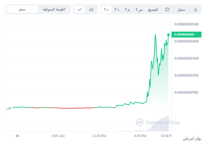 سعر عملة LADYS اليوم 10 مايو