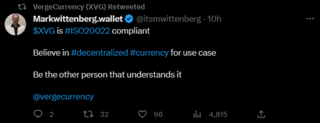مارك ويتنبرغ يدعو المستخدمين إلى الإيمان بعملة XVG الرقمية