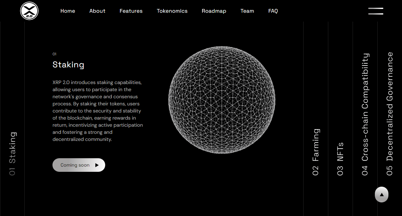 صورة توضح خدمات شبكة XRP2.0 اللامركزية