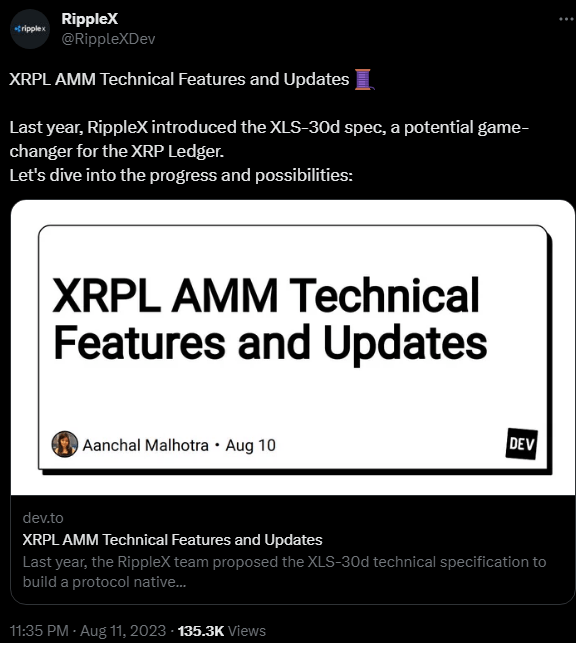 فريق مطوري ريبل يطلق تحديثا جديدا لعملة XRP