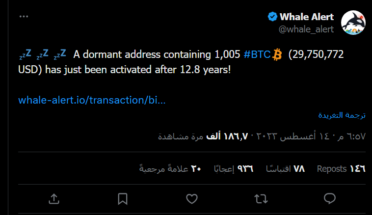 Whale Alert، وهي خدمة مخصصة لتتبع حركة الحيتان الرقمية