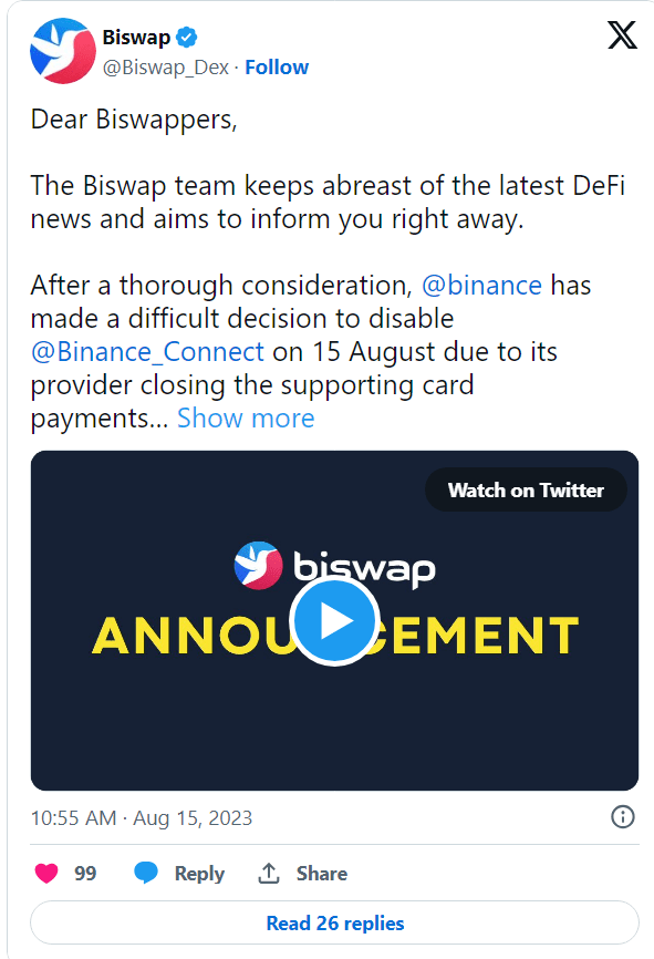 Biswap، منصة لتداول العملات الرقمية