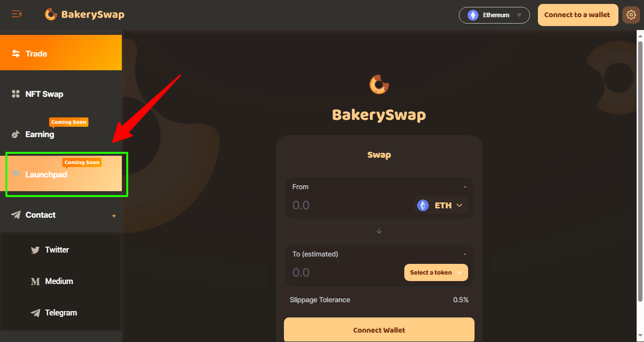 منصة BakeryToken تقوم بإضافة قسم اكتتاب إلى حسابها.