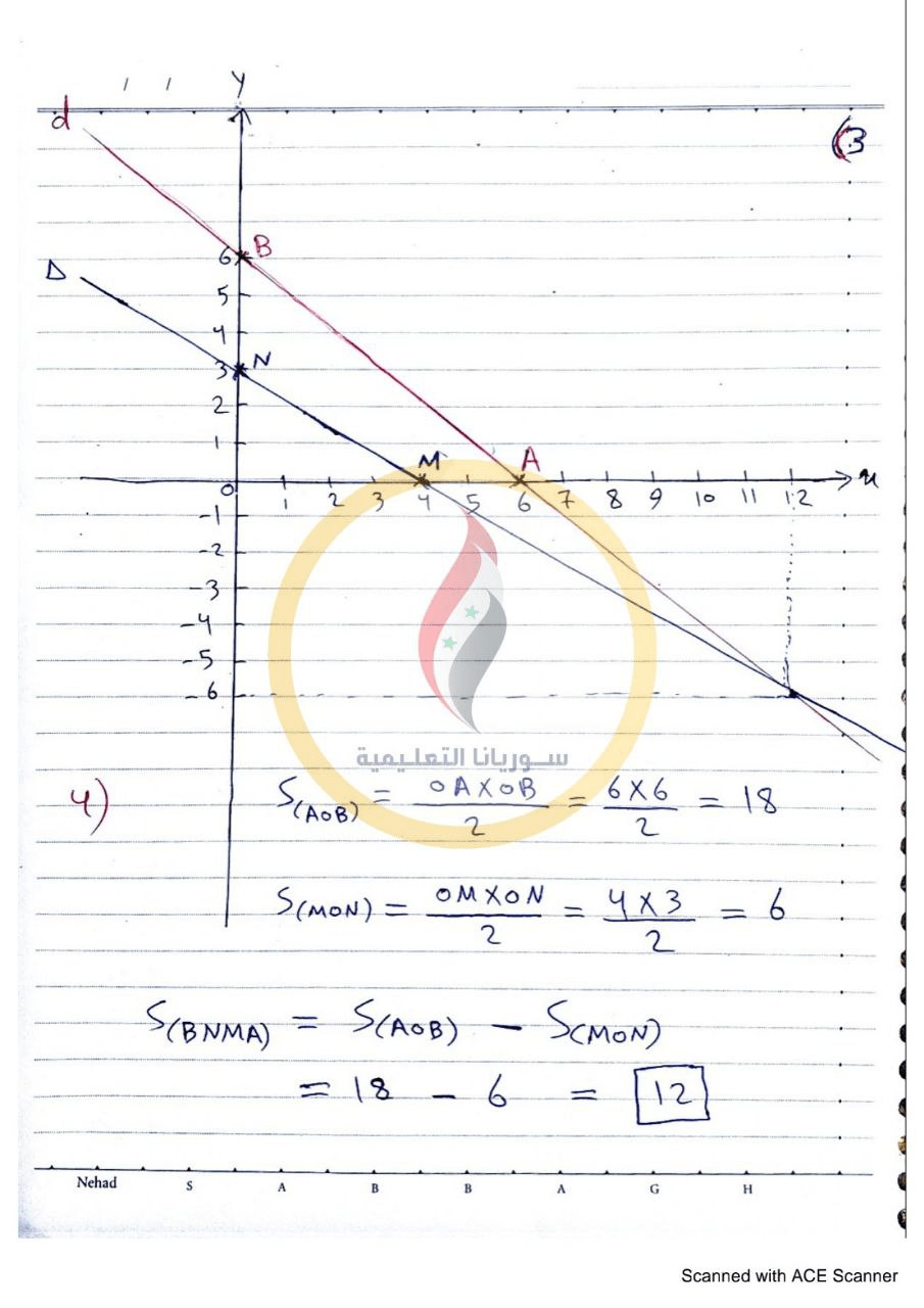 حل أسئلة الرياضيات الصف التاسع دورة 2024 الصفحة 5